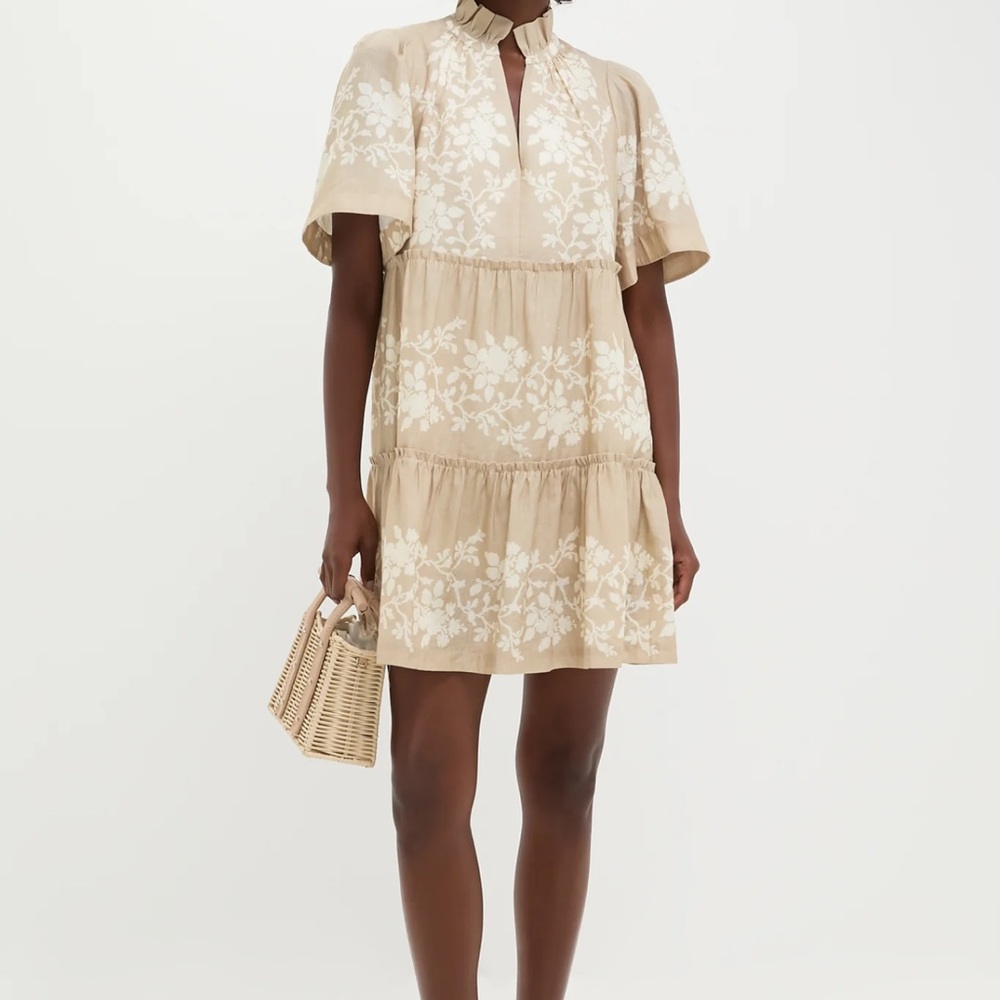 Tuckernuck Sand Floral Crawford Mini Dress